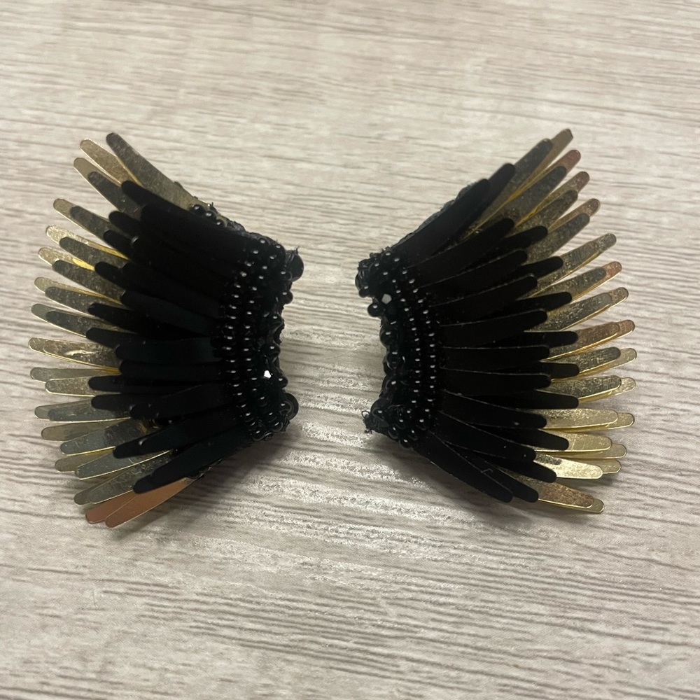 Black and gold Mignonne Gavigan Madeline earrings